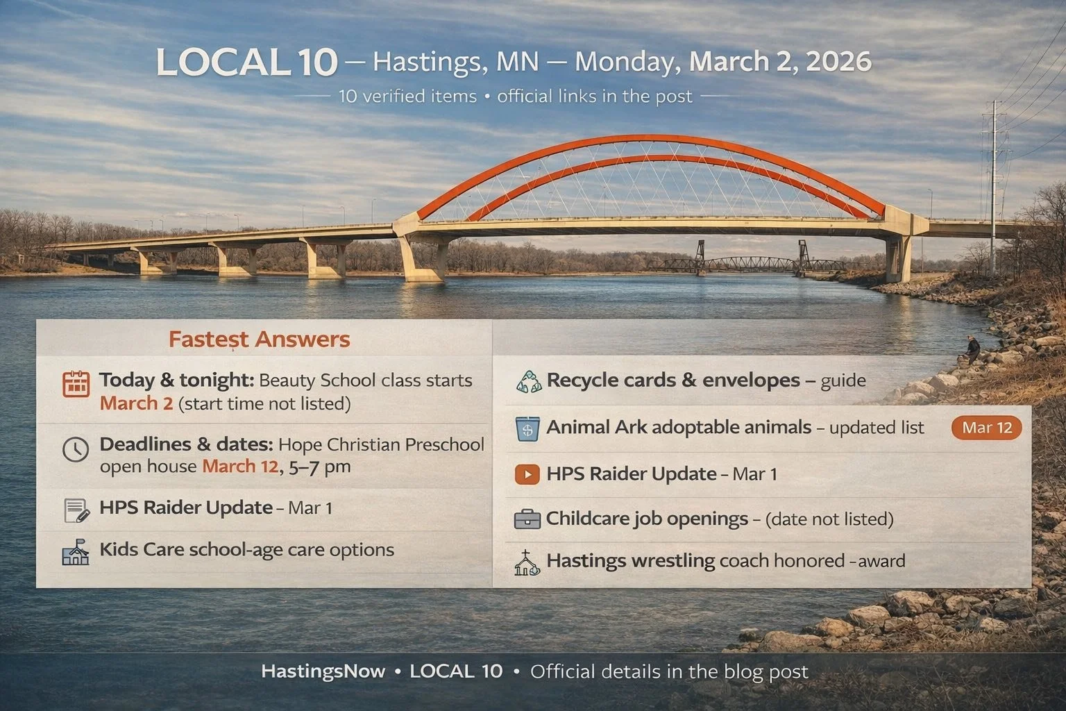 LOCAL 10 — Hastings, MN — Monday, March 2nd, 2026