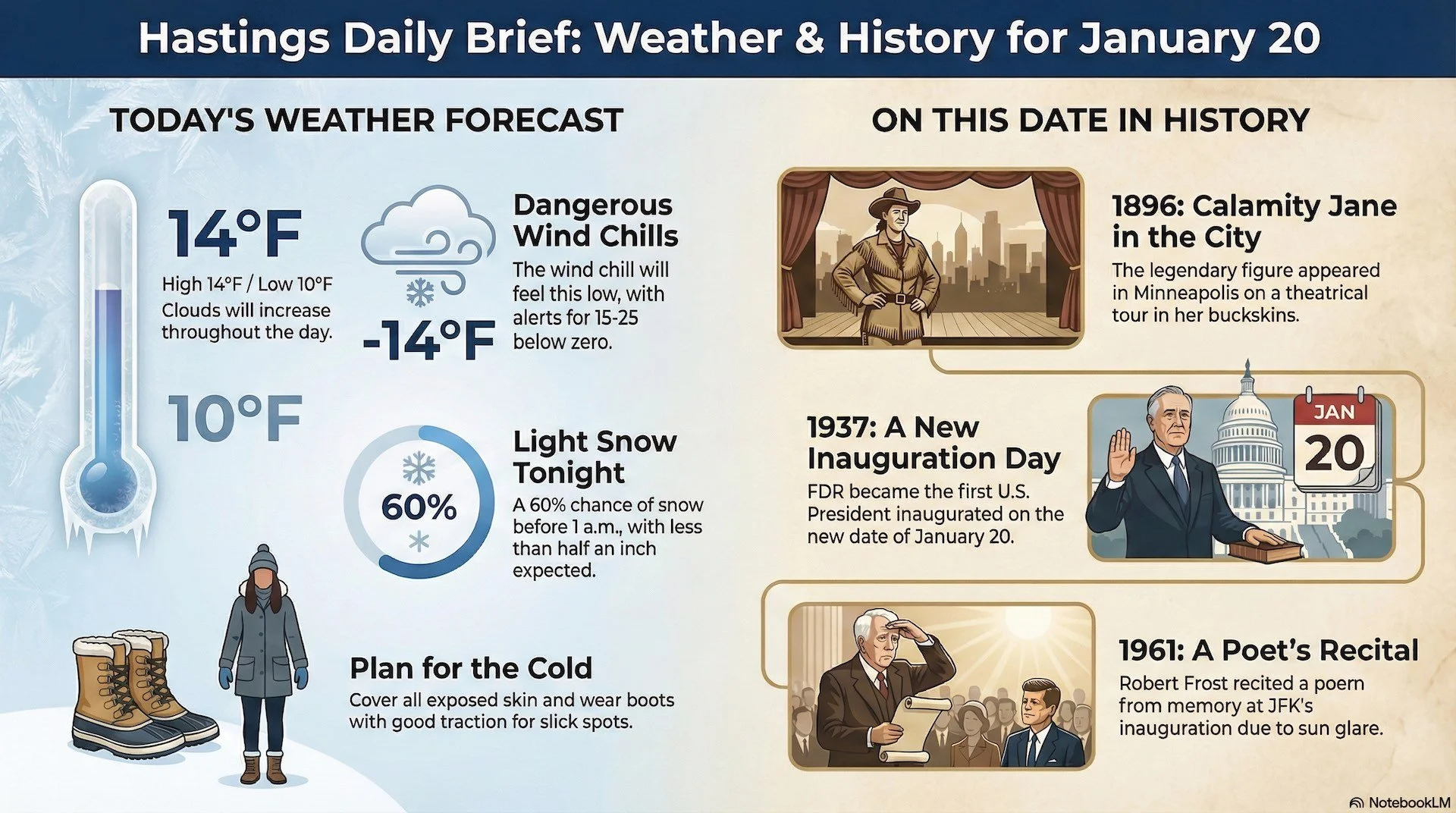 Hastings, MN Weather + On This Date: Tuesday, January 20