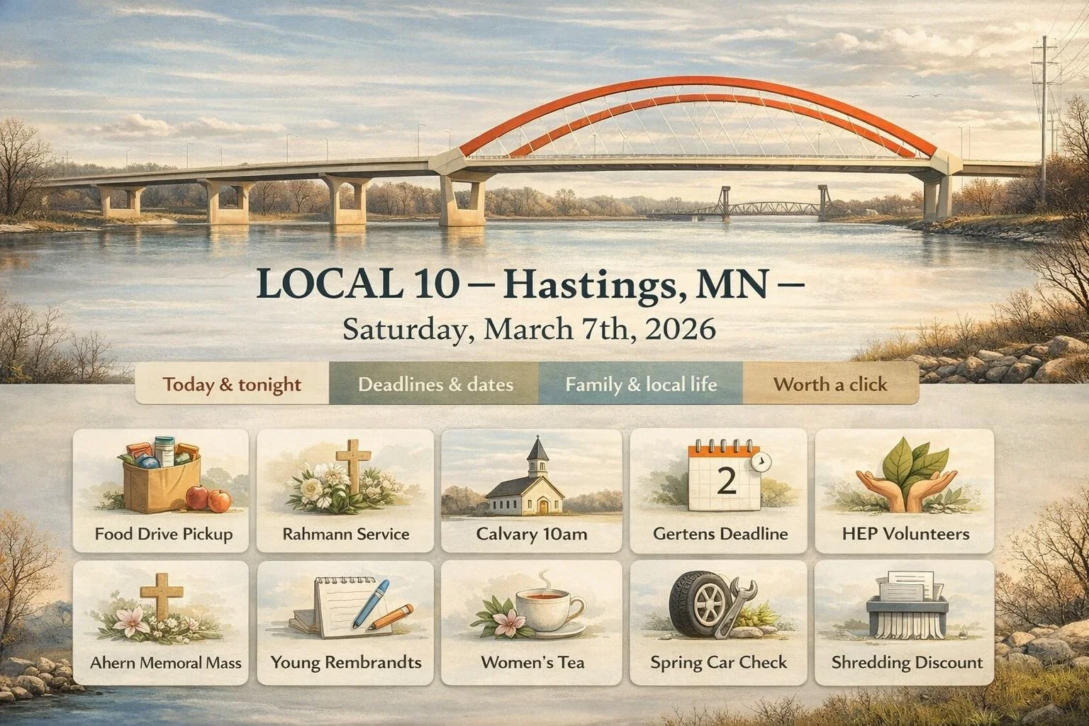 LOCAL 10 — Hastings, MN — Saturday, March 7th, 2026
