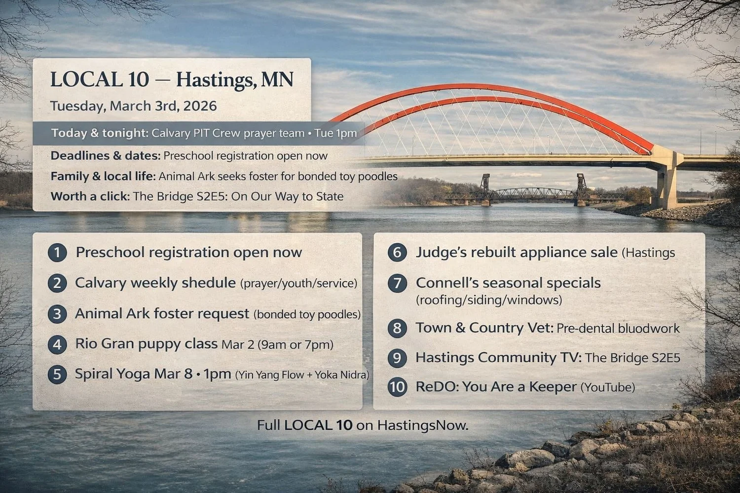 LOCAL 10 — Hastings, MN — Tuesday, March 3rd, 2026 episode artwork