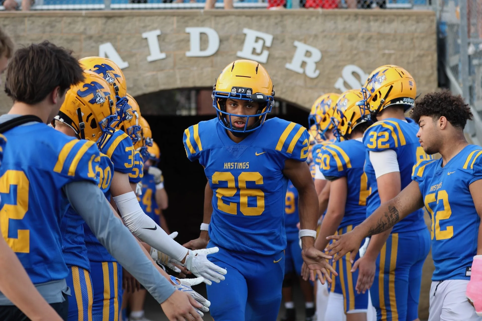Zack Shatek scores seven touchdowns as Hastings beats Saint Thomas Academy