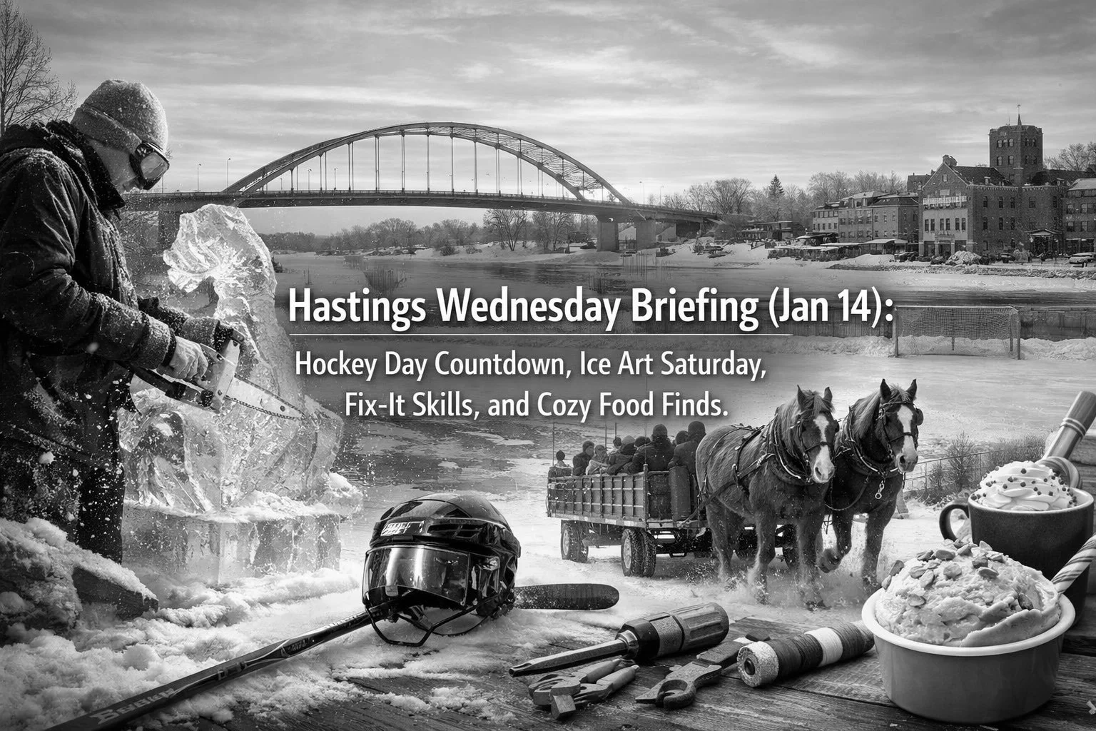 Hastings Wednesday Briefing (Jan 14): Hockey Day Countdown, Ice Art Saturday, Fix‑It Skills, and Cozy Food Finds