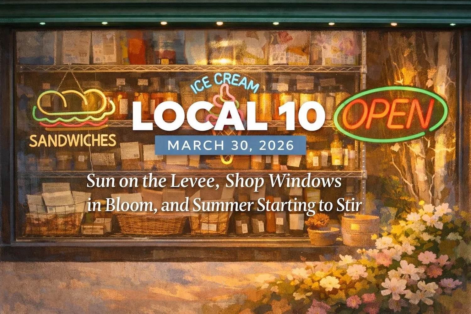 LOCAL 10 | March 30, 2026: Sun on the Levee, Shop Windows in Bloom, and Summer Starting to Stir episode artwork