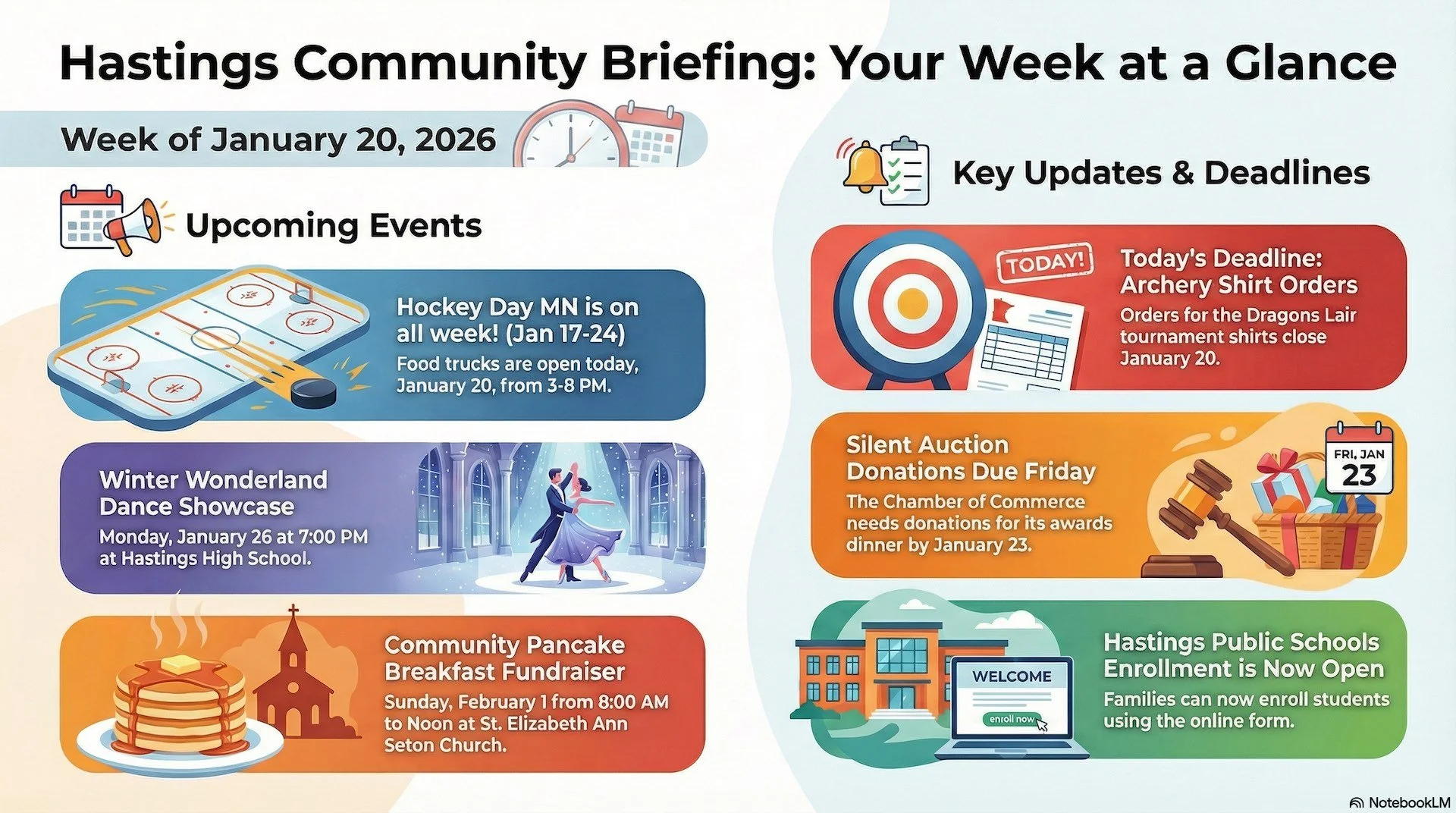 Hastings Tuesday Briefing (Jan 20): Community, Downtown, Education, and the Latest