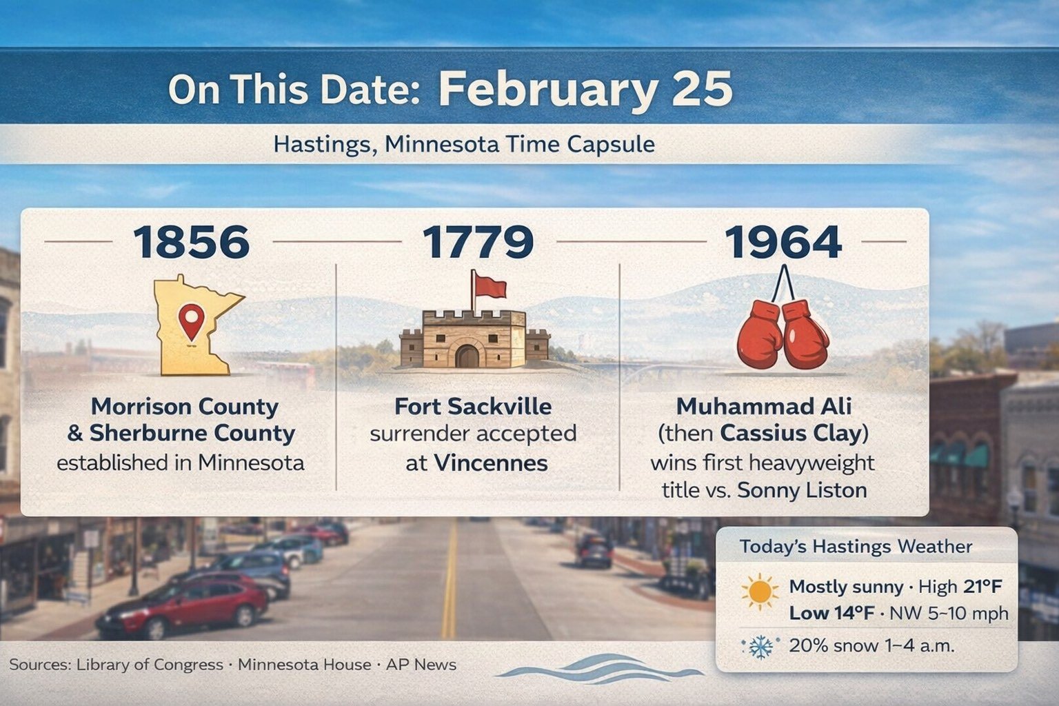 Hastings, MN Weather + On This Date: Wednesday, February 25