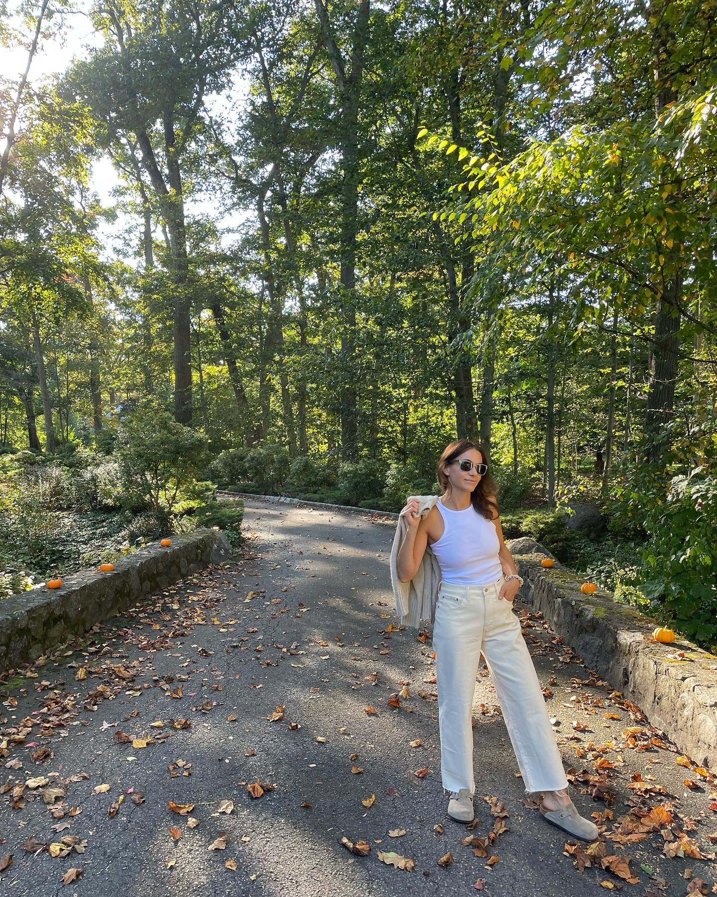 White pants after Labor Day and blue light glasses at night.. 2nd link in bio for a blog on my newest wellness hack. P.S. Liv on the product I blogged about: &ldquo;They work like a charm.&rdquo; 👓