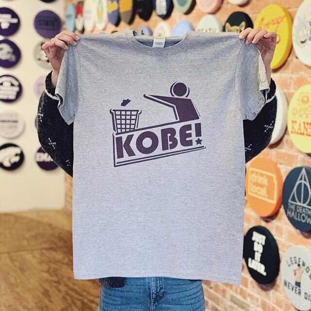 Thanks for inspiring our &ldquo;Kobe!&rdquo; moments... we&rsquo;ll keep the tradition alive. Mamba forever 🏀
.
.
.
.
#mamba #kobe #customtshirt #tshirt #shoplocal #aggieville