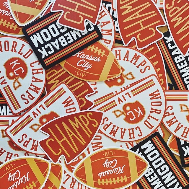 Well that was the greatest Sunday Funday in history, huh? New stickers from our pals @shopsupercub now in the shop, online soon!
.
.
#chiefs #kingdom #redkingdom #comeback #comebackkingdom #comebackcity #kc #champs #SuperBowl #kansascity #mahomes