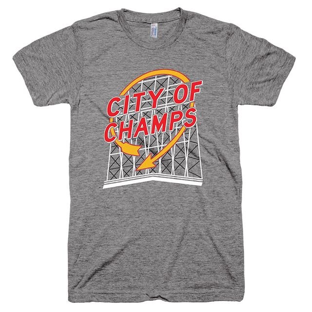 We&rsquo;re keeping this championship vibe going! &ldquo;City of Champs&rdquo; is up for preorder on the site - tees and crewnecks available and shipping soon. Stickers in-store now!
.
.
#champcity #comebackcity #chiefs #kc #SuperBowl #kansascity