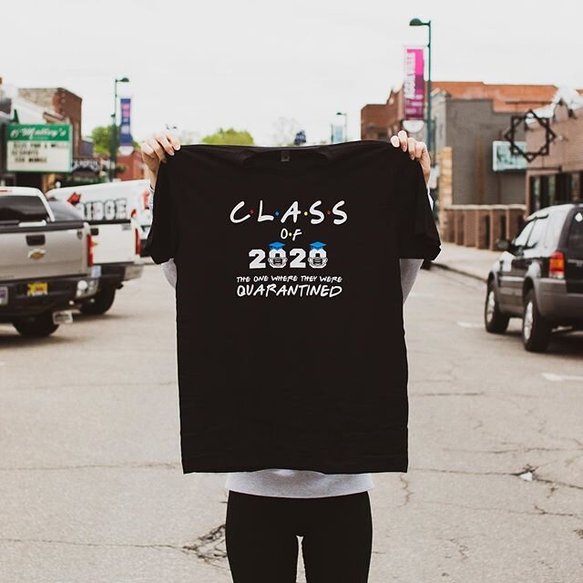 This shirt needs no caption. We feel you, class of 2020! Hope you&rsquo;re still finding some creative ways to celebrate 🎉. Find this tee in our online shop for your favorite graduate!