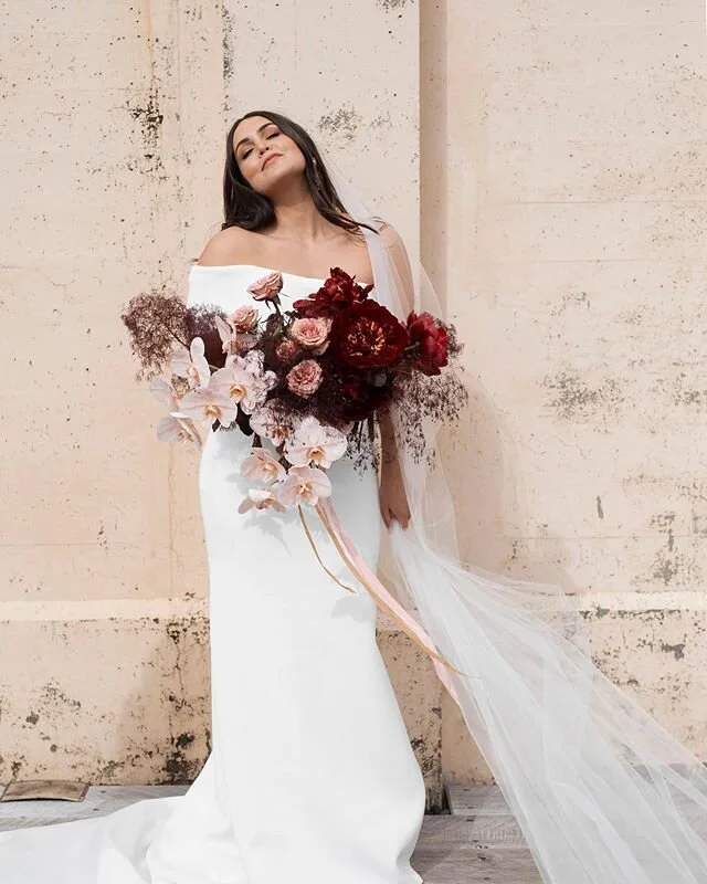 Somehow this was a year ago! Happiest anniversary, @oliviajmoriarty Olivia and Jared. This special wedding at @pumphousepoint with the wonderful team @flocked_events was a delight to be involved in. Photography by the very talented @bayleighvedelago [photos 1-3] mua @sophiapafitis. Those local tassie peonies ⚡️ alongside some very special stems from my favourite @sallyjohannsohn and glorious @thehutflowerfarm