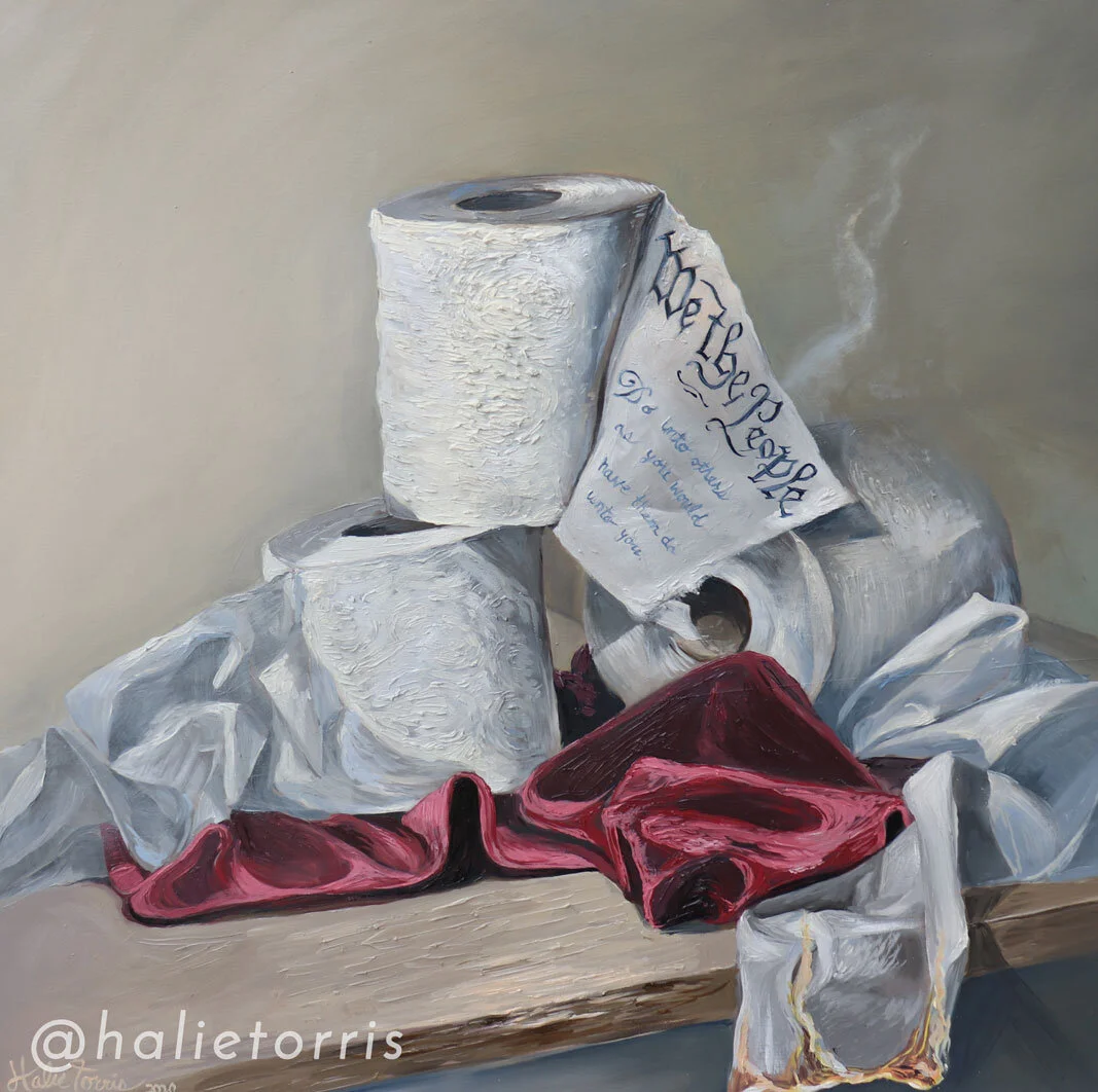The Golden Rolls, oil on canvas, 20"x20"