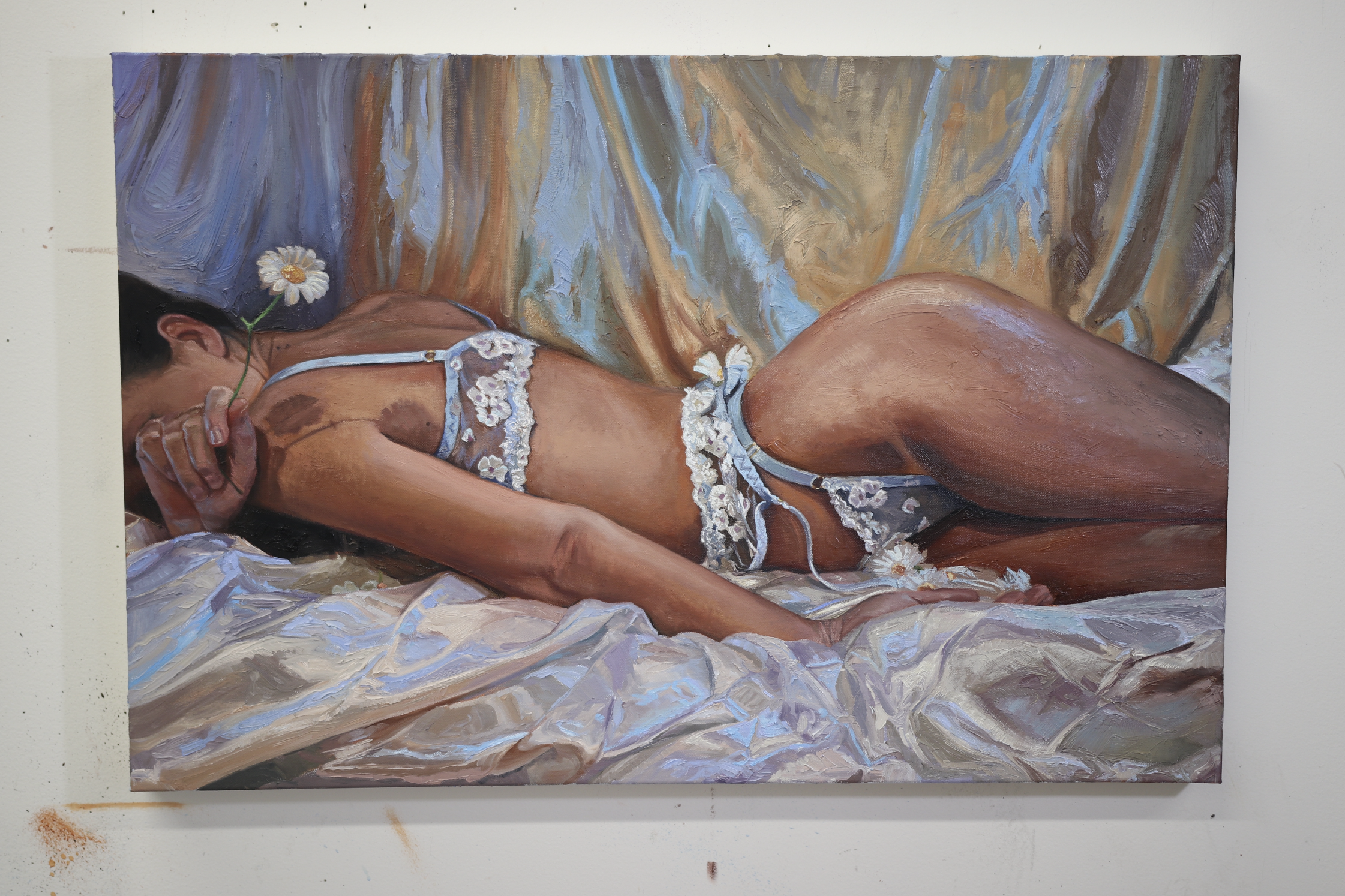 daisy, oil on canvas, 24" x 36", 2023