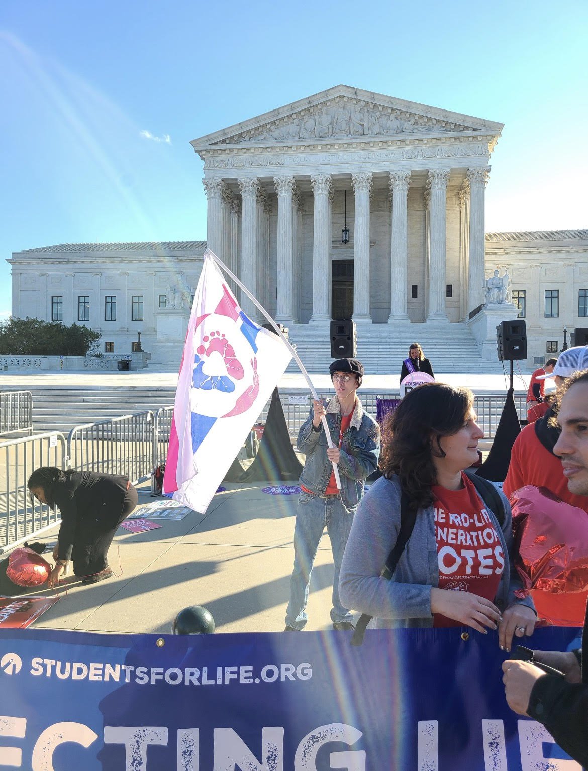 Pro Life Flag at supreme court