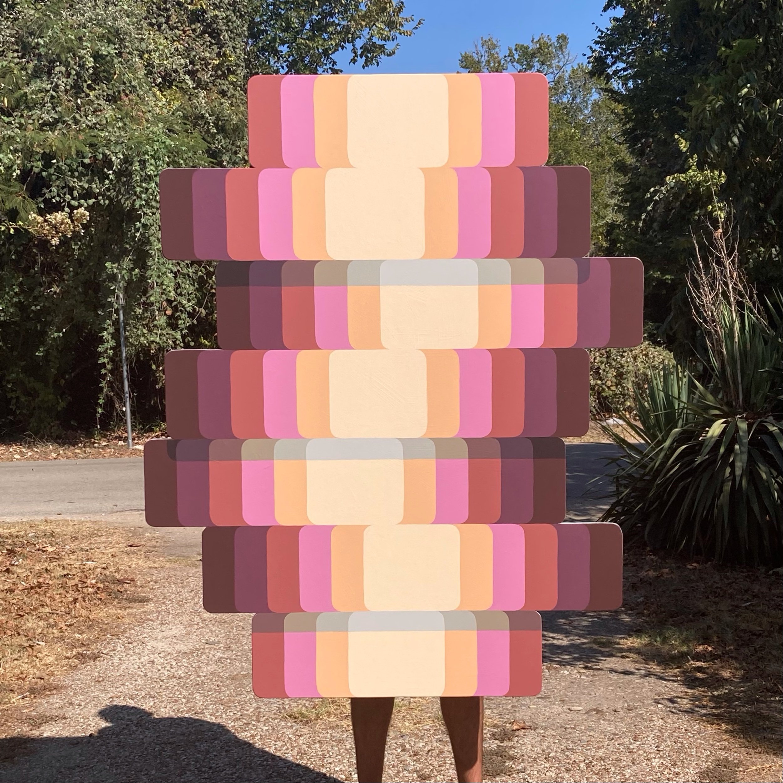 Michael Wayne Hall shaped panel painting Laredo.jpeg