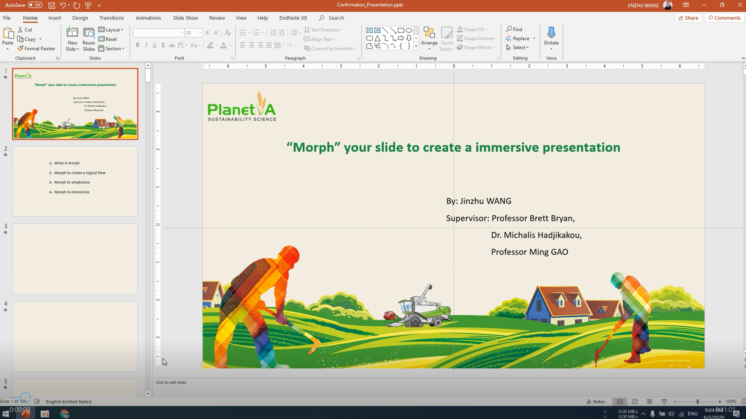 Morph your presentation slides to life — Planet A