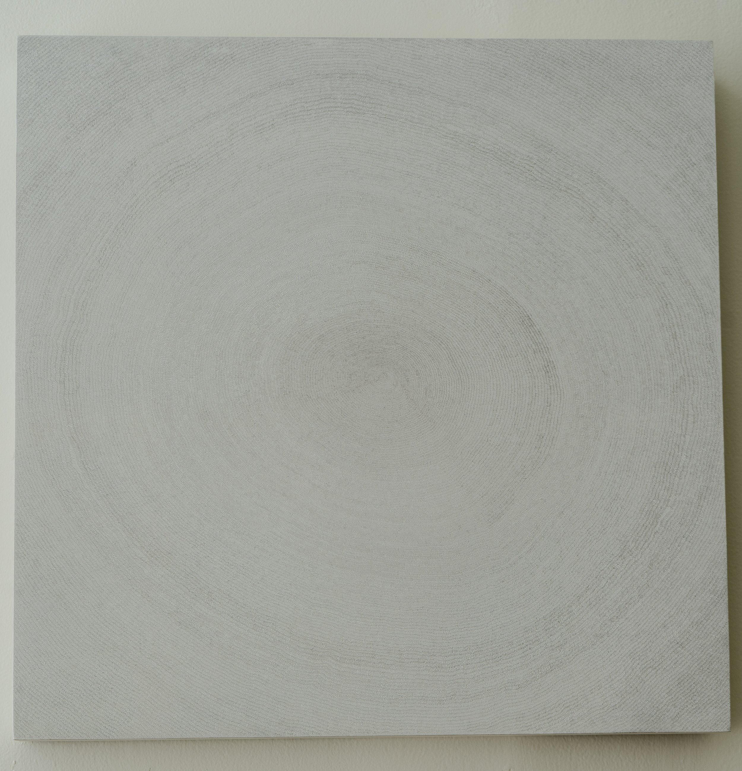   Circular Panel  Silverpoint on panel 18 x 18 inches 