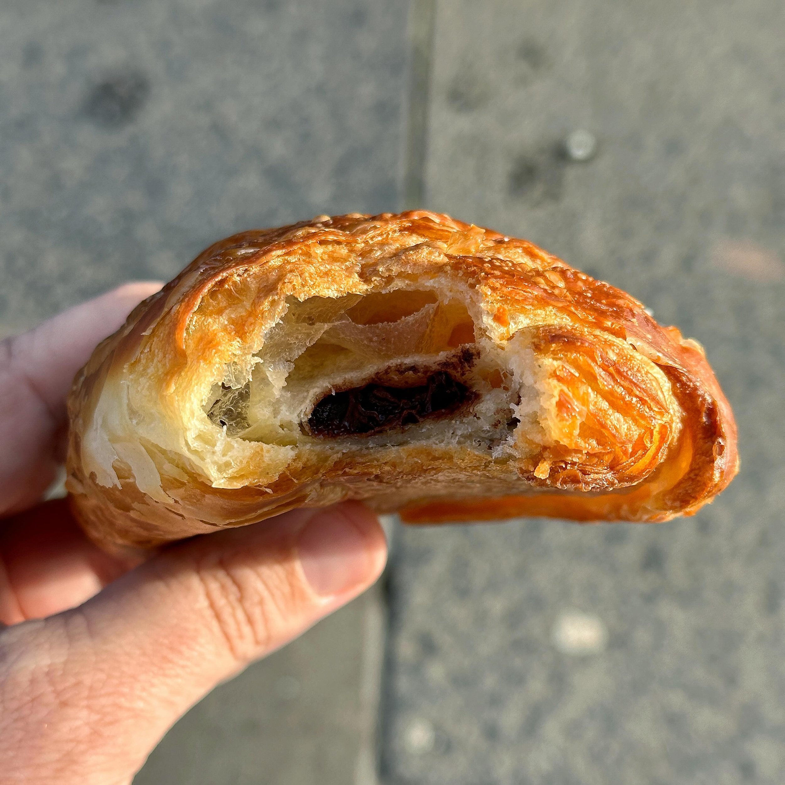 Haven&rsquo;t done a ton of food posting this trip but starting my day with this legit vegan pain au chocolat from a place I stumbled across quite literally yesterday called The Dorky French