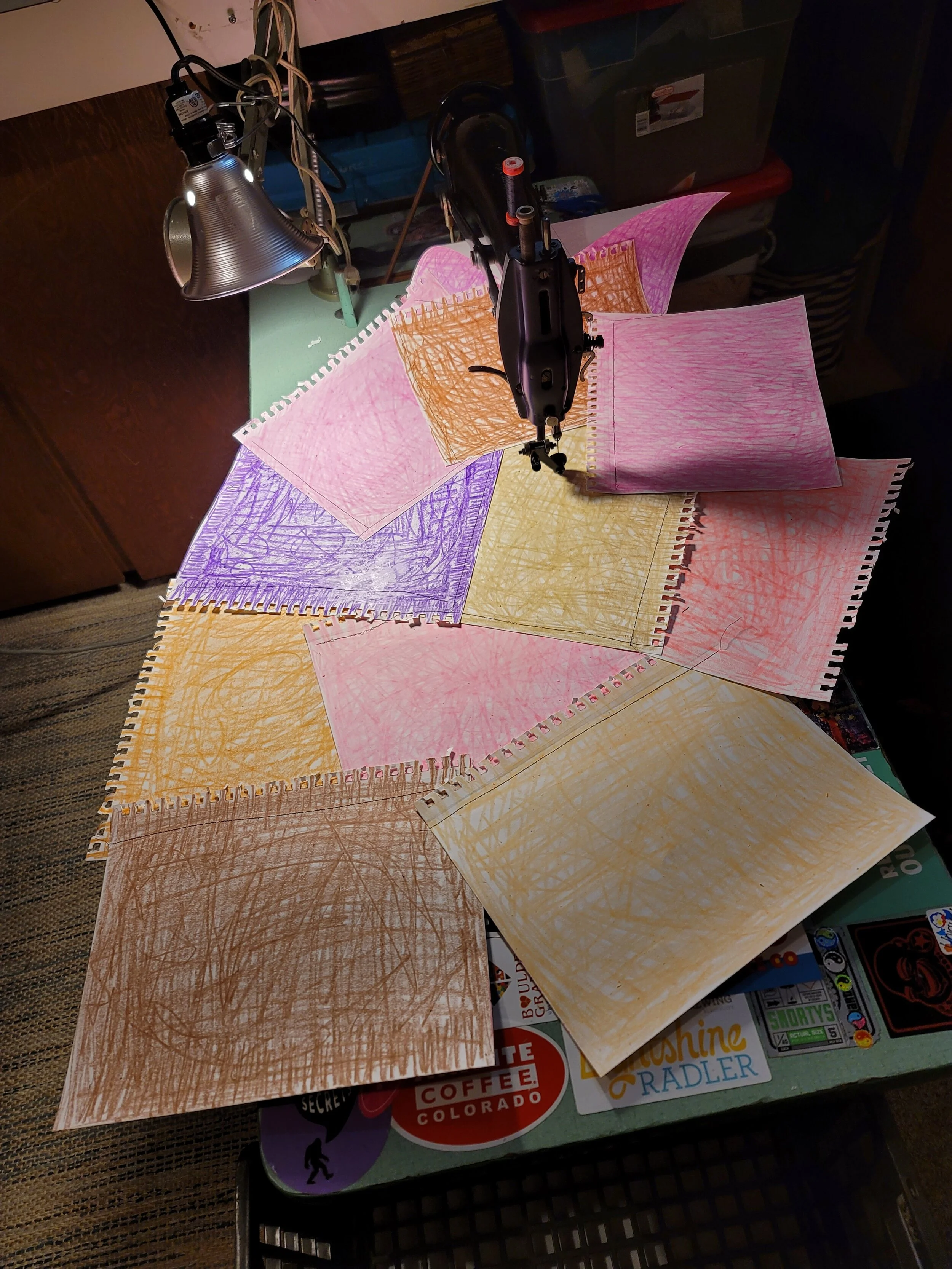 As, the paper canvas came together, I had a small artist doubt of physically being able to make it work. Dancing around the doubt, I continued to work & it was a success! Life is fragile but with patience, determination and willingness to fail,
