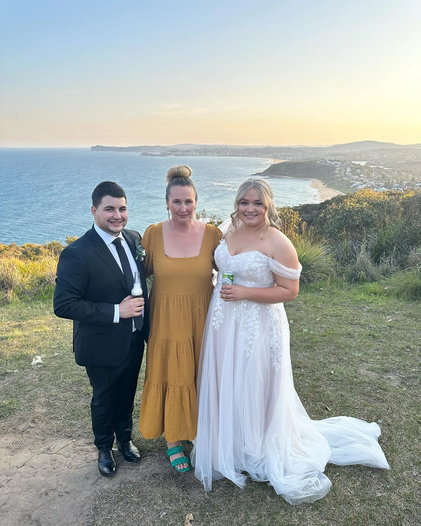 Katie &amp; Marcus 🖤

It was super cute legals only at the top of Forries lookout. Just us, 2 witnesses a few awesome photographers and a Bookclub watching on. 

Once they were legally married, they went back to @goingtogracelands and partied with a
