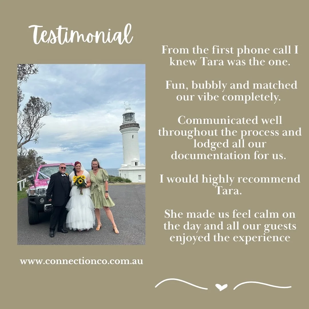 Thank you for your kind words and for letting me be part of your beautiful day. 

It was a joy to help bring your ceremony to life and make sure everything felt calm, connected, and full of good vibes.

Big love to you both&mdash;and thank you for th