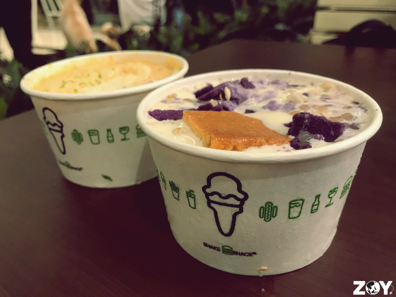 Uuube My Baby (foreground) and Calamansi Pie Oh My (background). Each at P250 (Single).