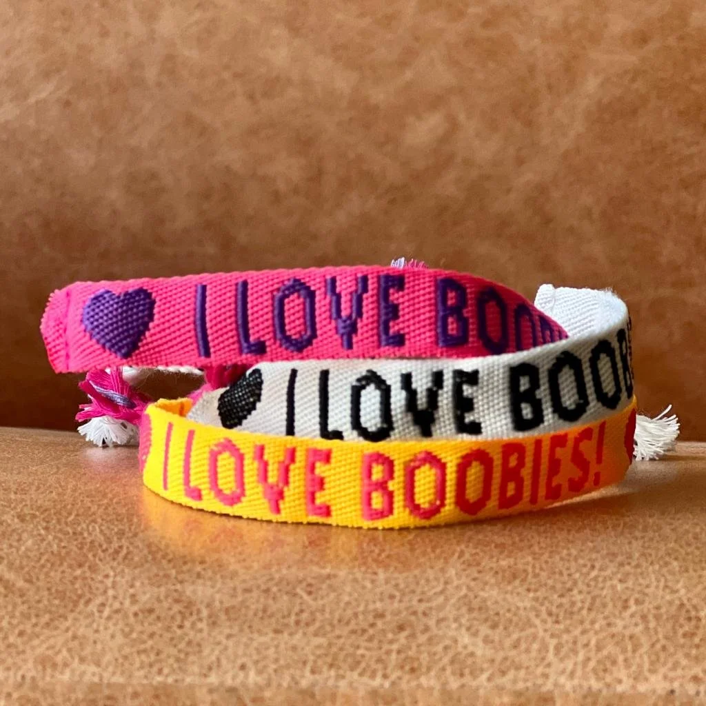 I Love Boobies  Bracelet (Lot de 3 bracelets)