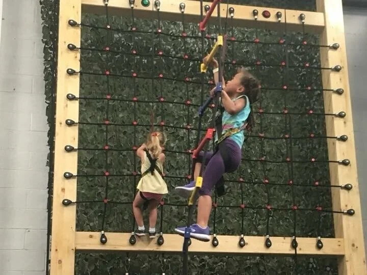 Children climbing ropes