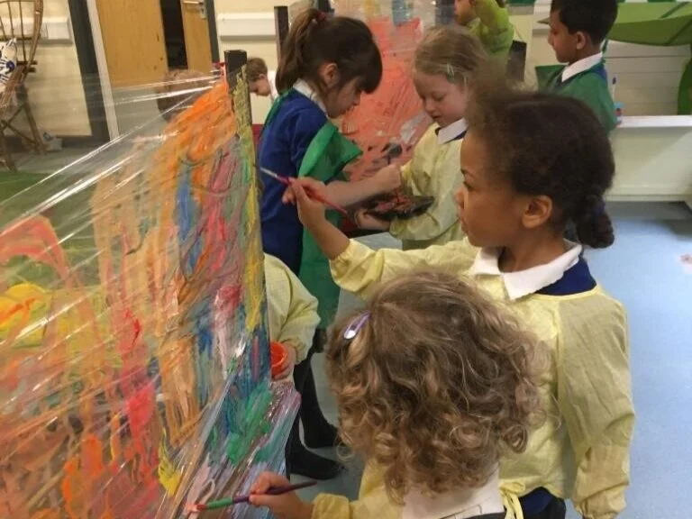 Children painting