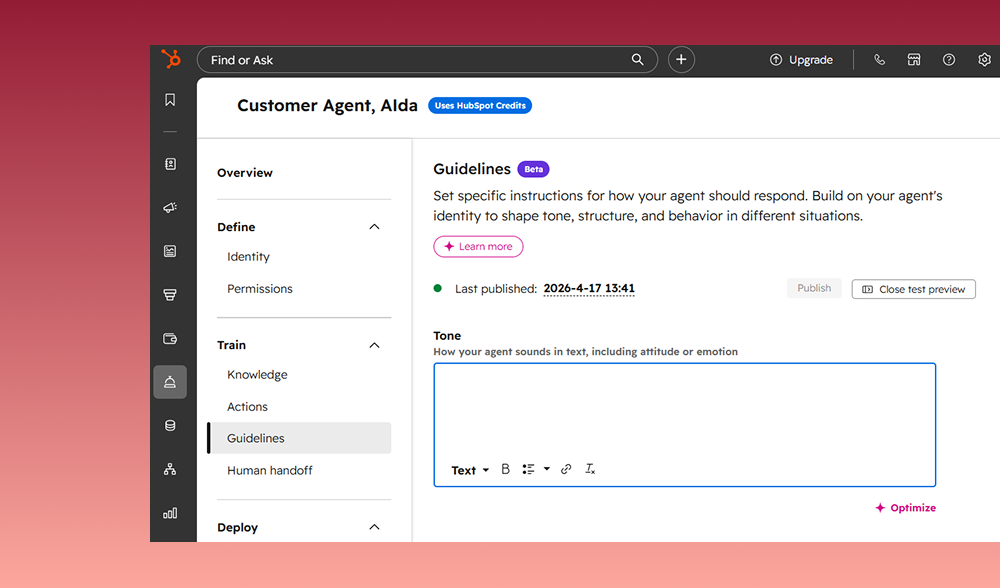 Customer Agent HubSpot