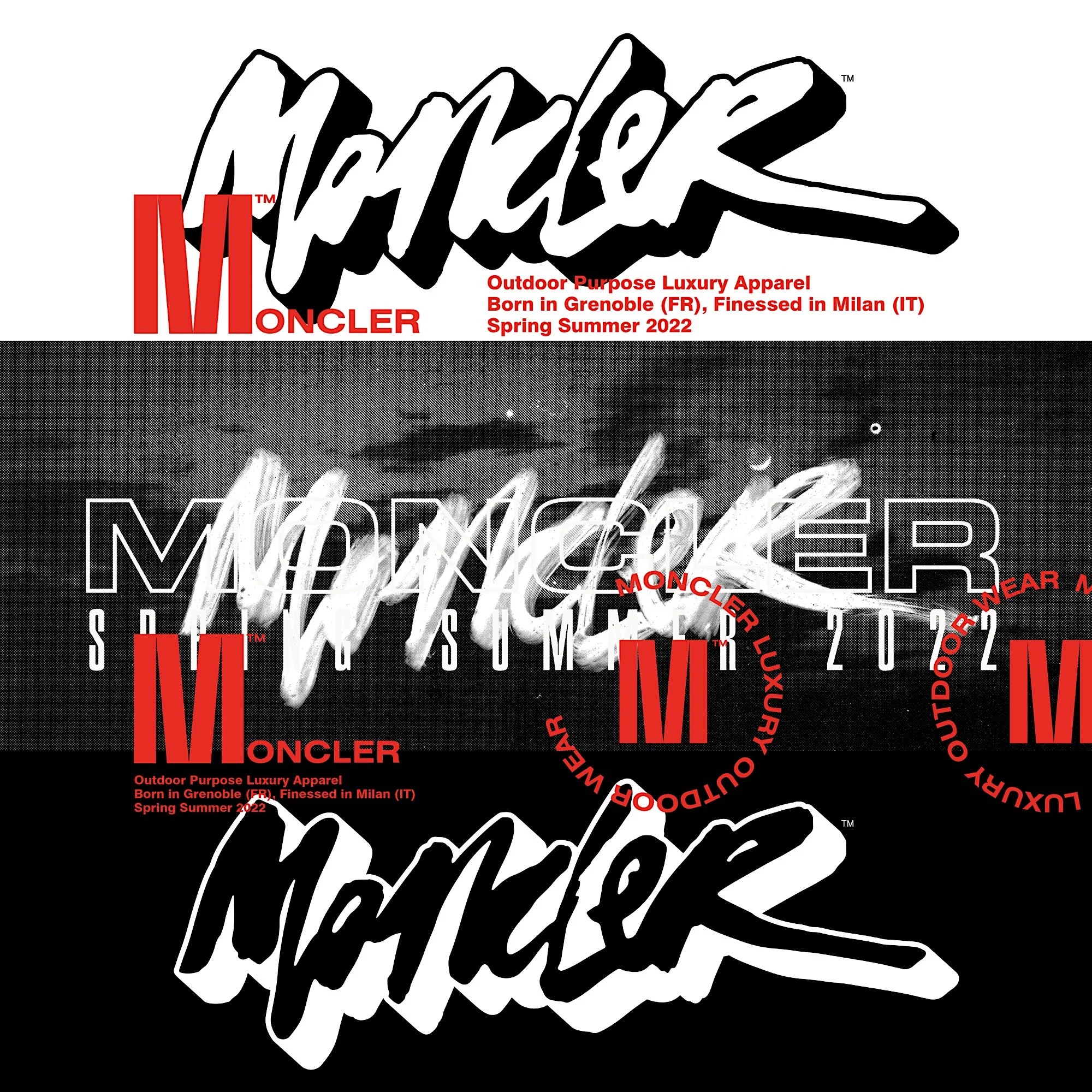 Placed print for Moncler