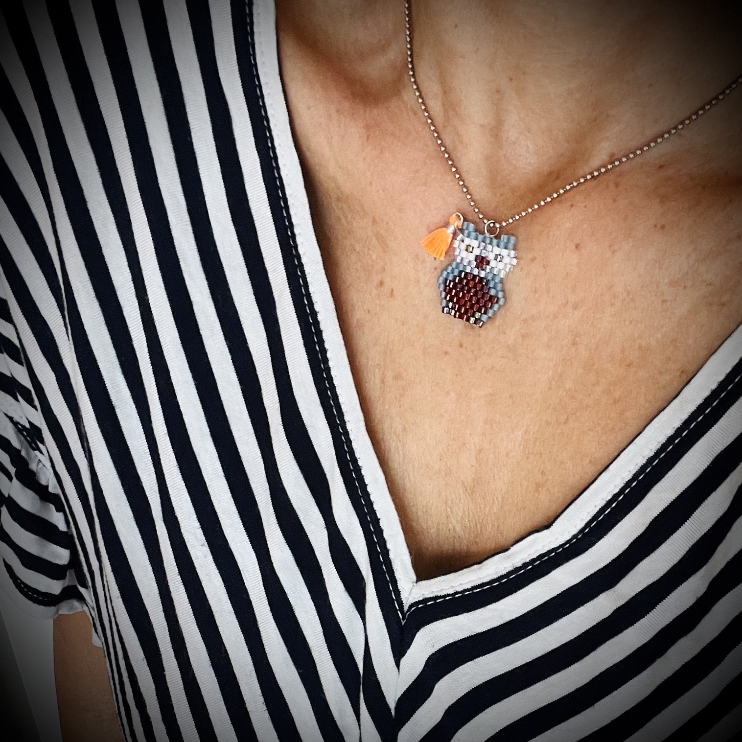 Pers n' Pearls Kette blau-rot-orange
