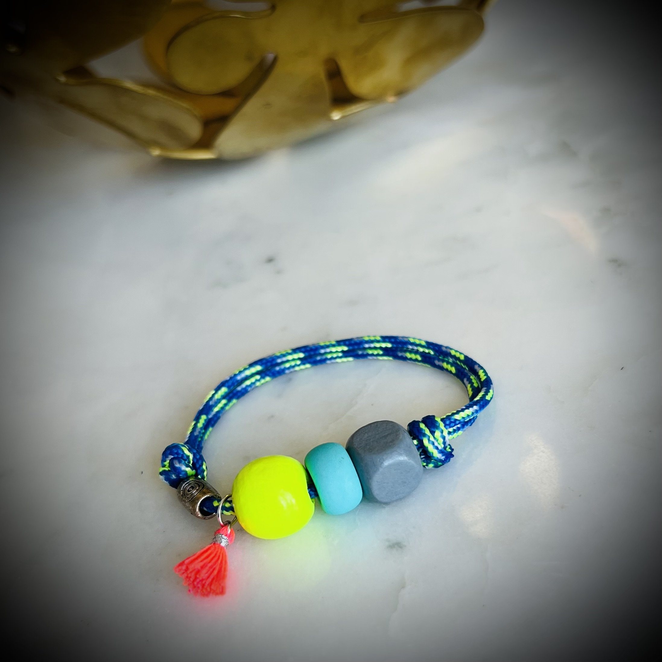 Beach Kid, grau-türkis-gelb