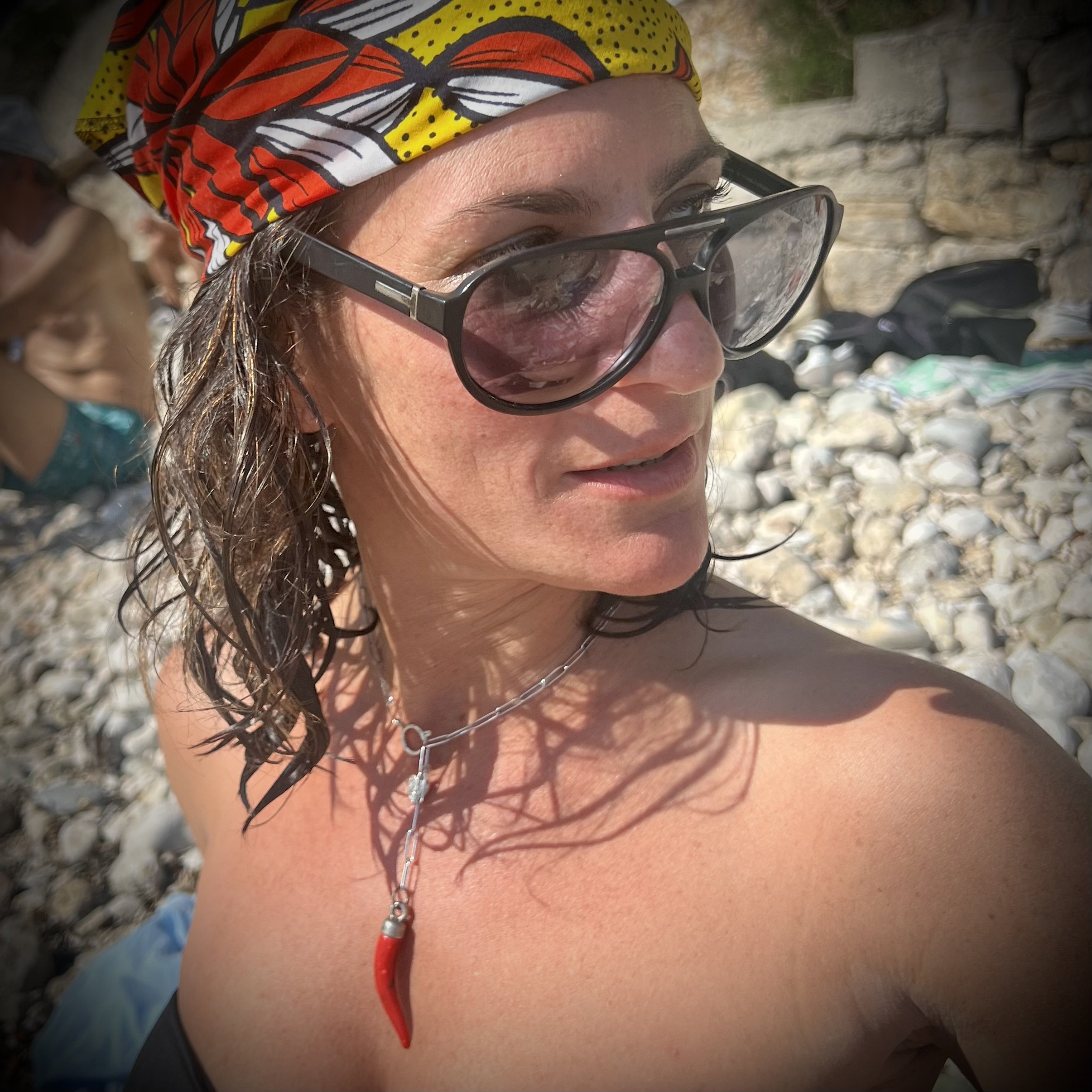Gladys Kette Cornicello-Cuore aus einem Vintage-Anhänger von frohlotte