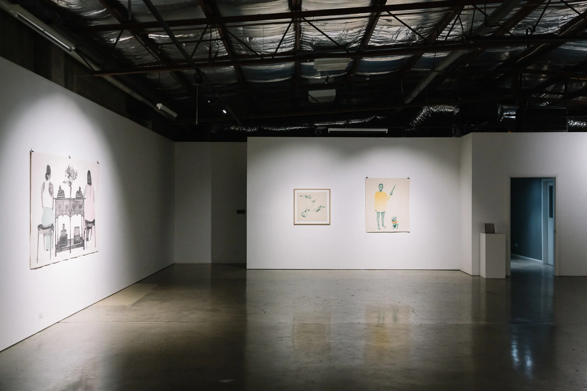 Installation view of "Running Towards Home", 2021 at Praxis ARTSPACE, Adelaide. Photography by Thomas Mccammon.