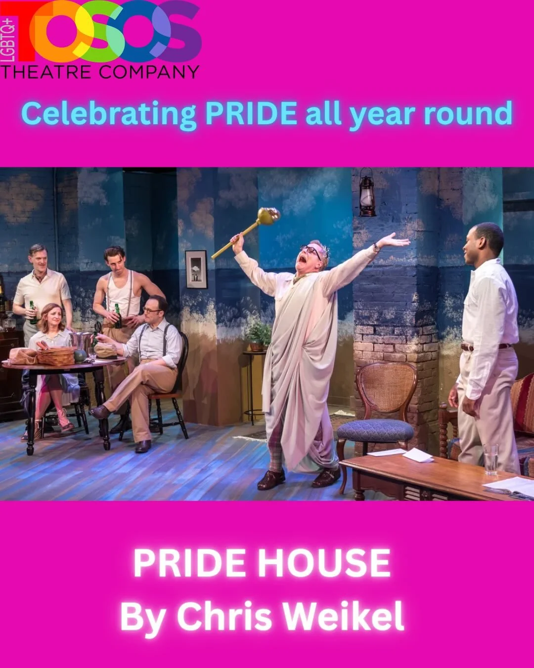 At TOSOS, an LGBTQIA+ theatre company, we celebrate PRIDE all year round!

Happy Pride month to all the voices we lift up!!!