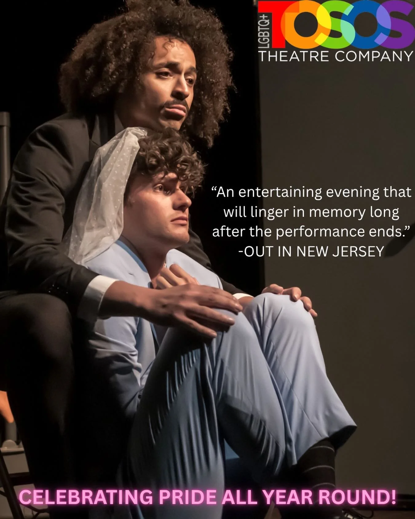 Happy Pride from TOSOS

Of course at The Other Side of Silence, an LGBTQIA+ Theatre Company, we are always celebrating Pride!!

We are celebrating our memory from the play &ldquo;A MARRIAGE IS A STORY WE TELL AND KEEP TELLING&rdquo;
By @dani_frimer p