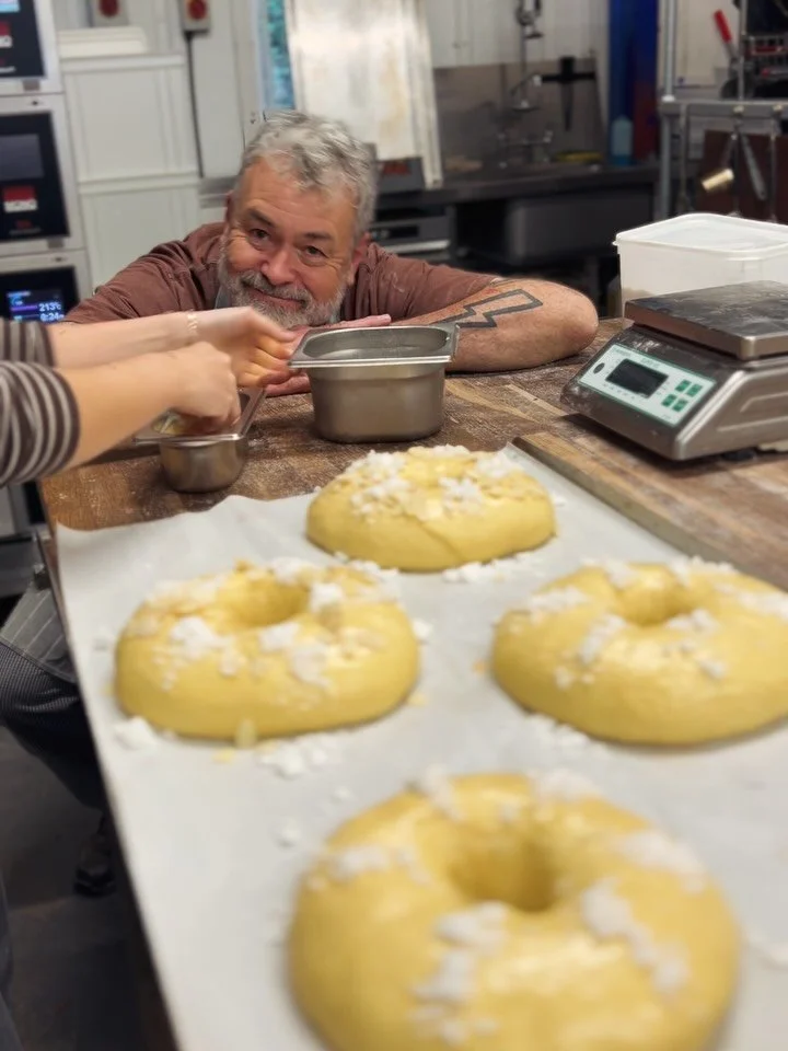 SATURDAY FESTIVE BREAD SPECIAL

Rosana&rsquo;s Rosc&oacute;n de Reyes inspired &lsquo;Three Wise Men&rsquo; 

Zesty, buttery enriched brioche dough with orange blossom and top with almond flakes