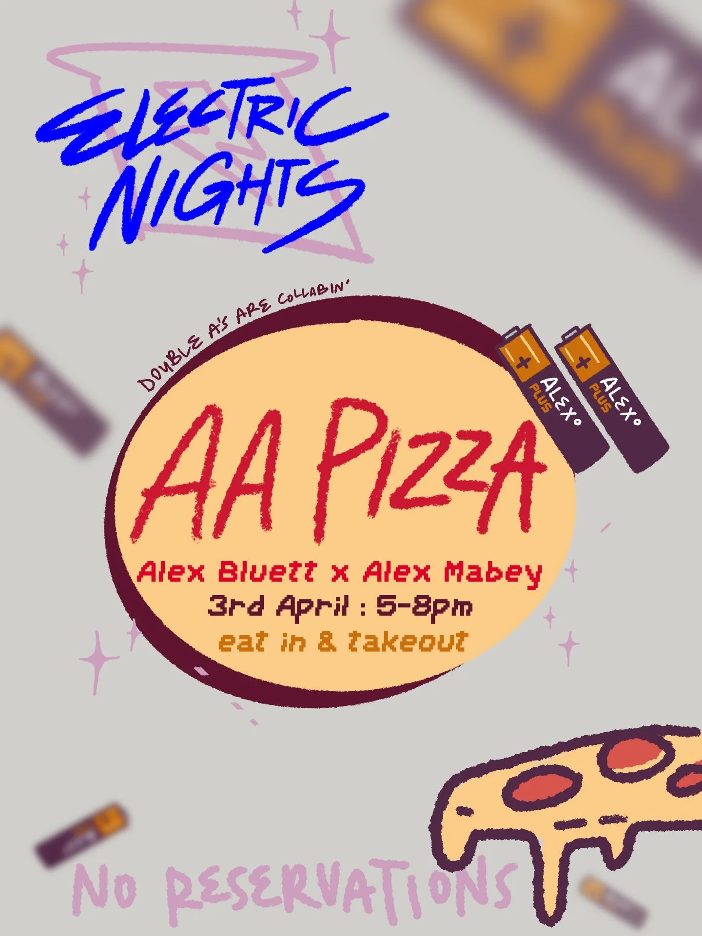 🍕🍕🍕
ONE NIGHT ONLY 
Friday 3rd April
5pm-8pm or sell out
No reservations
Everything in pizza boxes