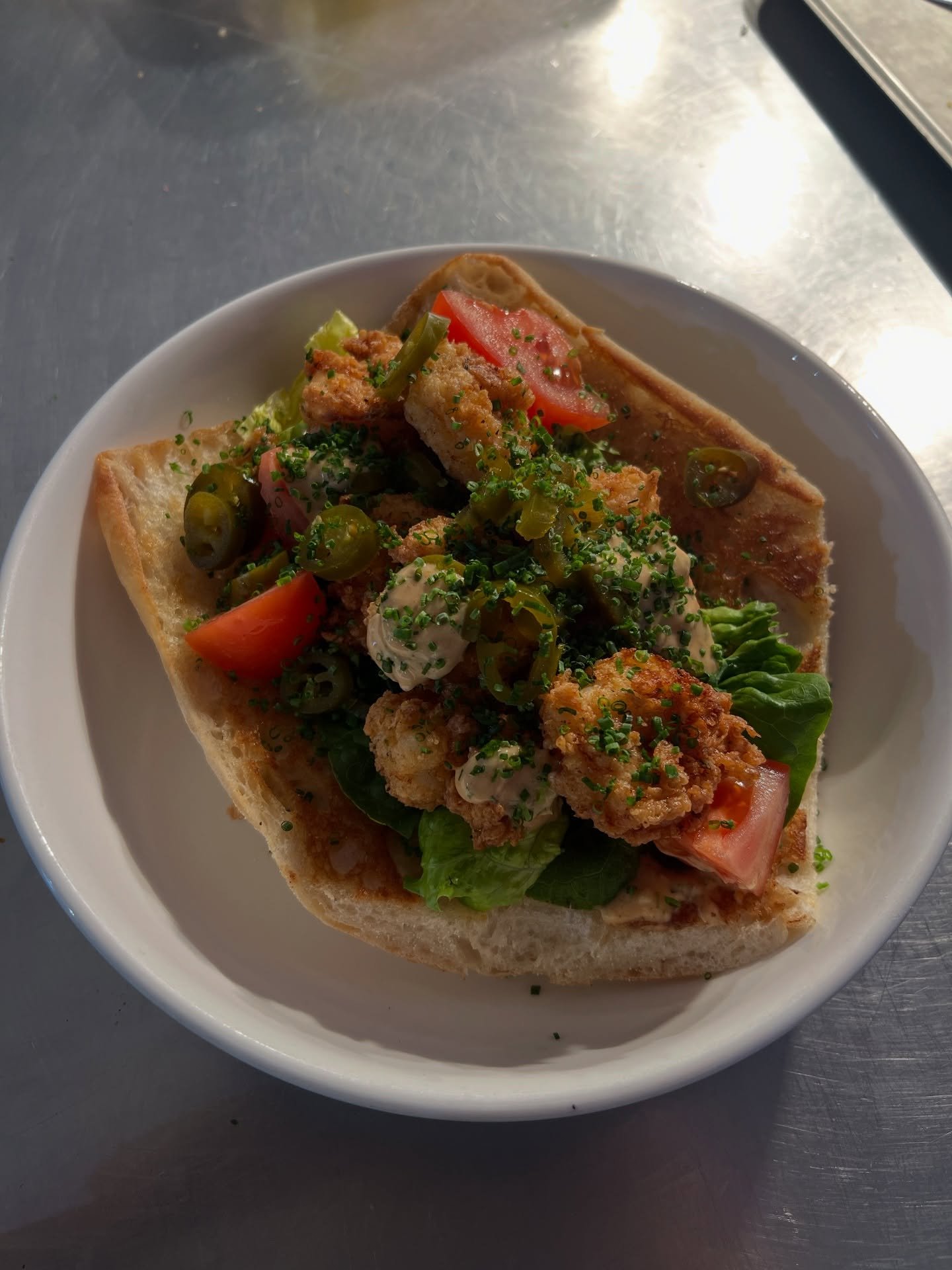 SATURDAY brought to you buy a bunch of tasty treats -

Po boy lunch special

Fried mozzarella lunch special

Passionfruit, mango xuxos (&ldquo;shoo-shoo&rdquo;)

Cheese, Marmite sourdough