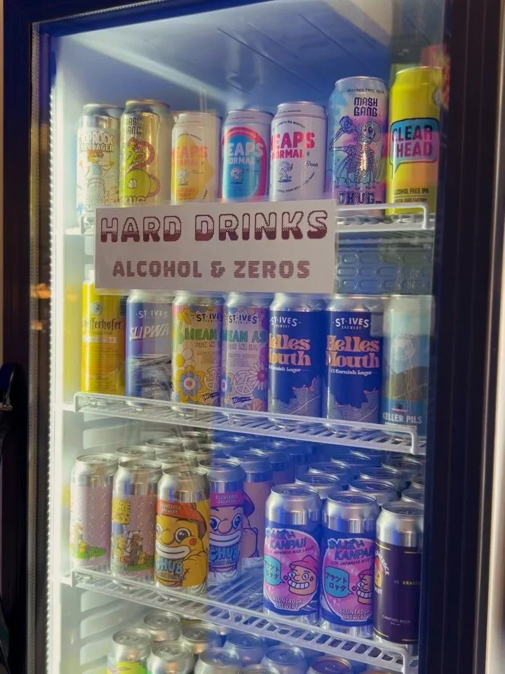 A peak into our soft and hard fridge. Did I miss anyone?

* @counterculturedrinks 
* @clubmate_original 
* @drinkdalstons 
* @karmadrinks 
* @lemonaid.global 
* @xoxo.soda 
* @wearesomethingandnothing 
* @frank_water_charity 
* @howl.brewery 
* @mash