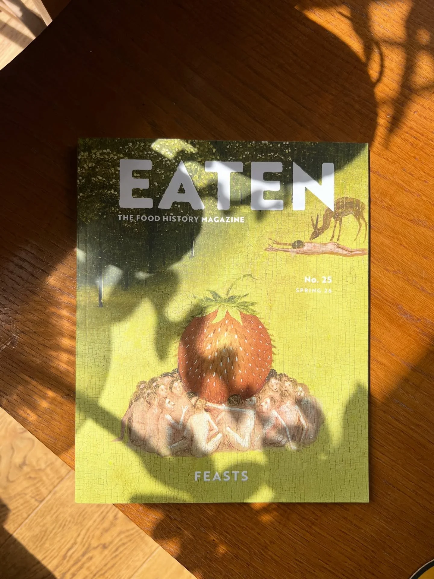 Fresh issue from @eatenmag 
📖 ☀️ ☂️ Get a good food read in while u lounge in that deck chair!

[EATEN is an independent print magazine focused on food history. 

The magazine was founded in 2017 and continues to publish three editions a year, each 