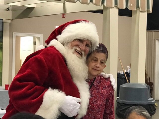 Elaine and Santa