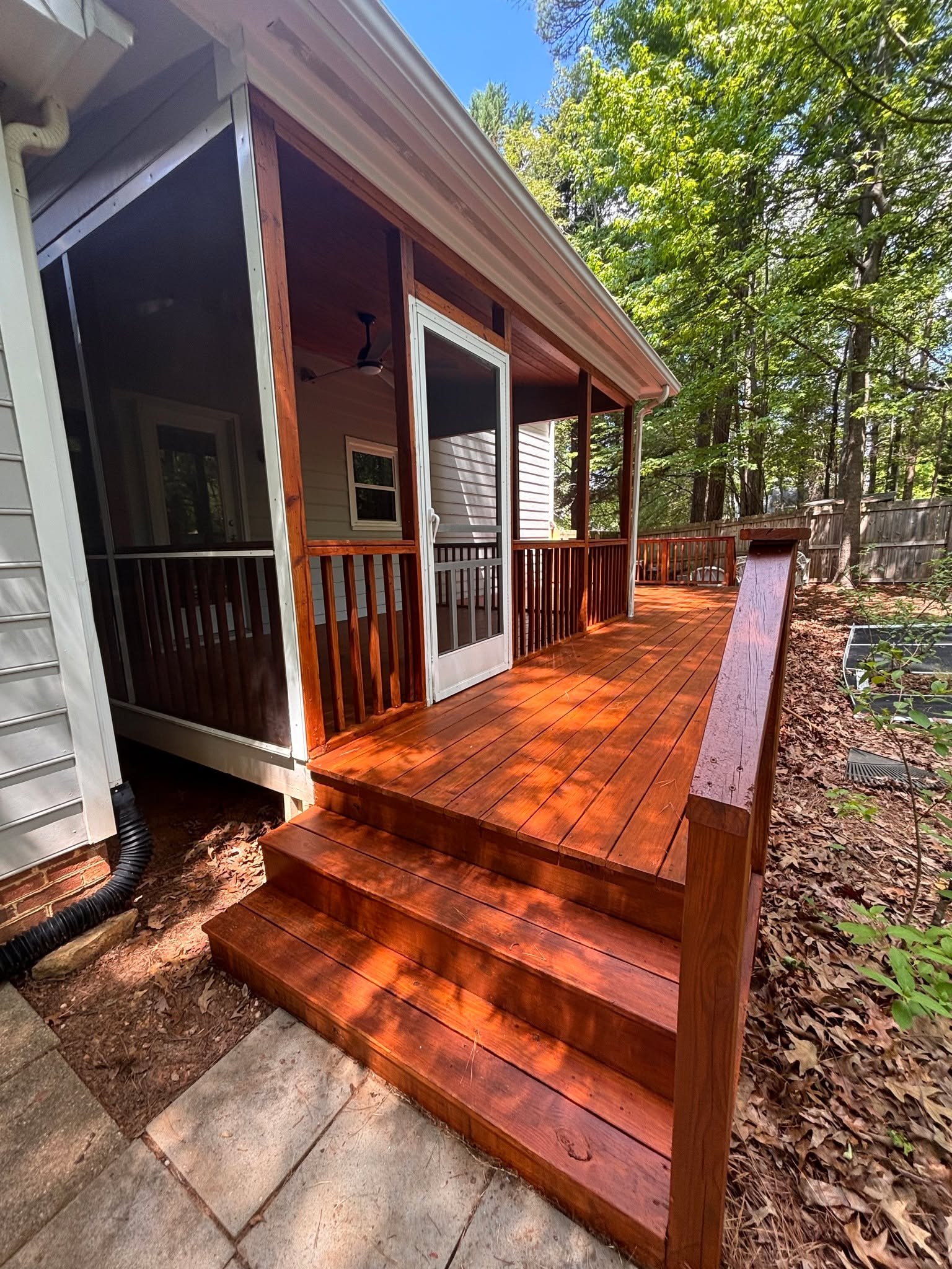 ✨ Deck &amp; Screened Porch Transformation in Cary, NC ✨

This outdoor living space got a complete refresh with a beautiful semi-transparent stain that enhances the natural grain of the wood while providing long-lasting protection from the North Caro