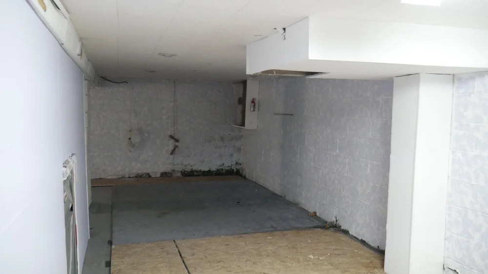 Basement of Prairie Drive Before