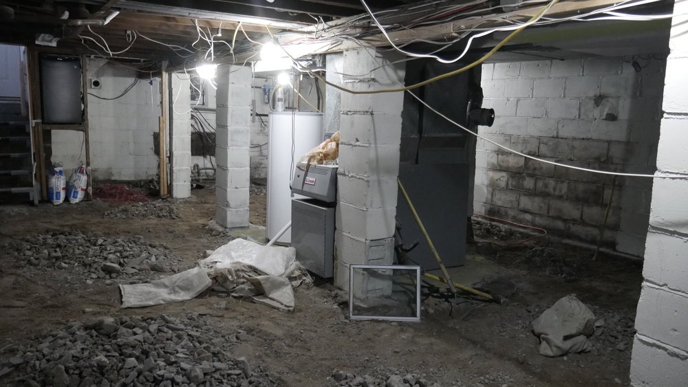 Demolition of basement floors