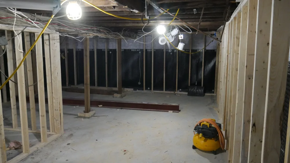 Framing new basement