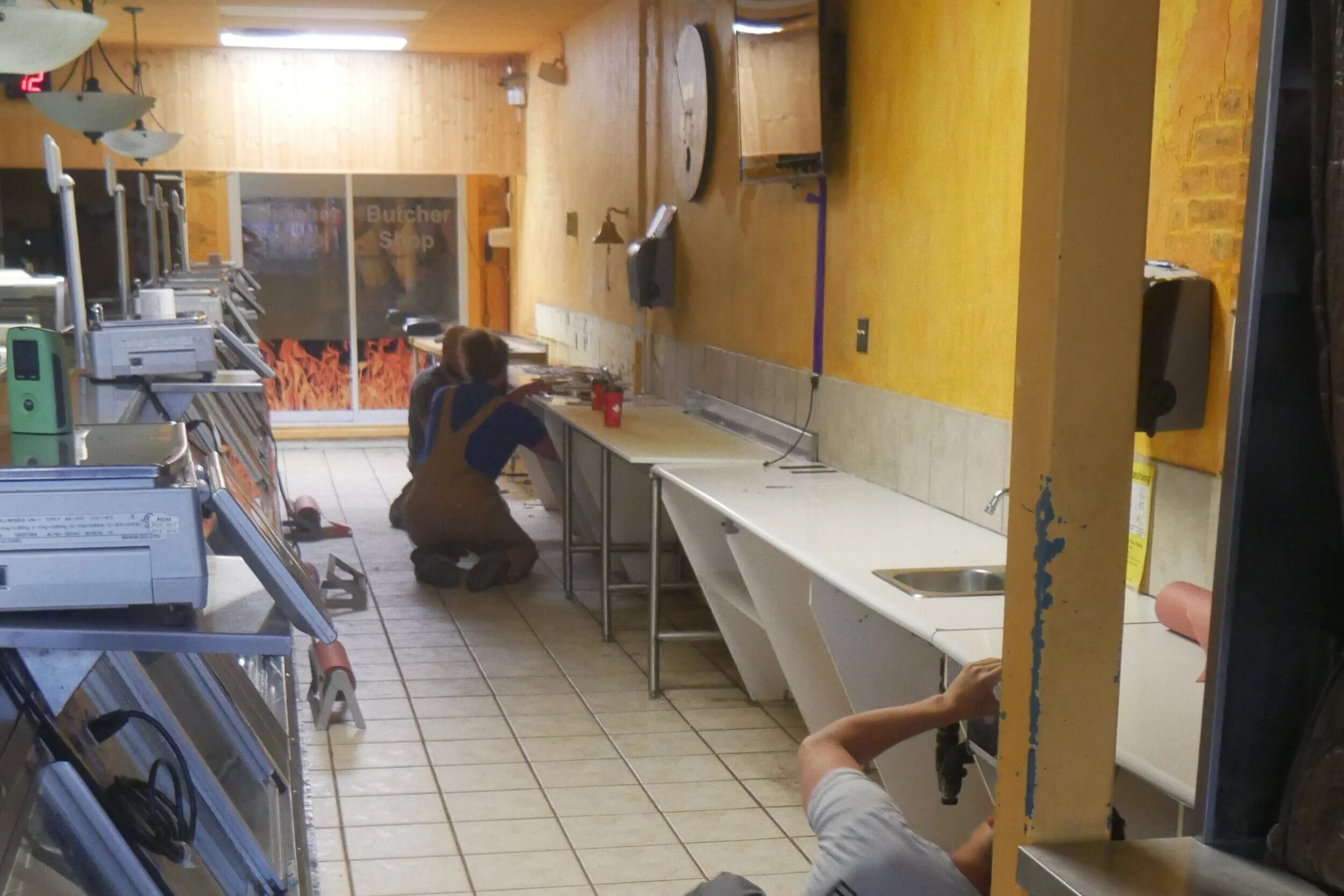  Before counter tops for the employee area 