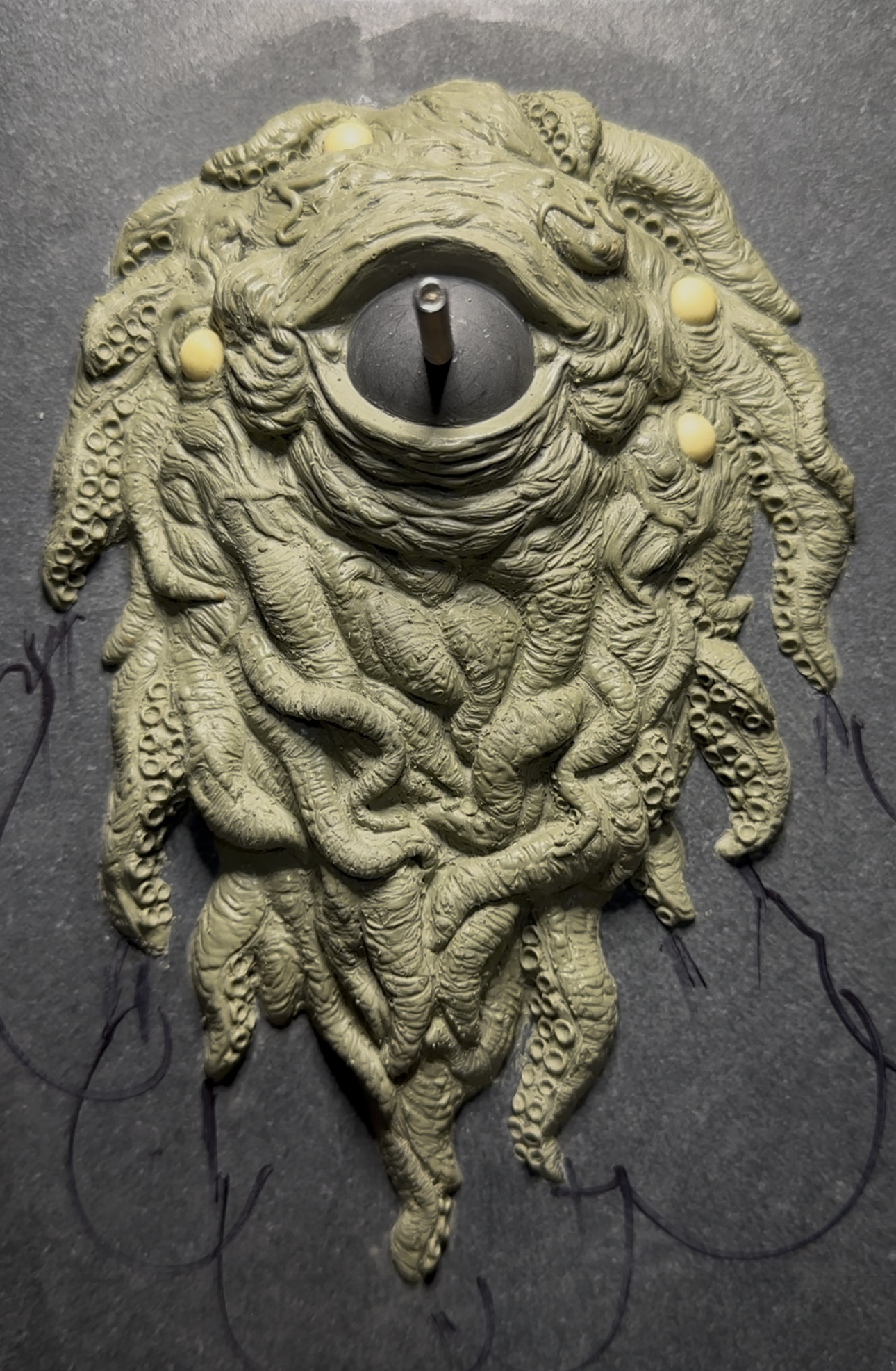 Amorphous sculpt in chant clay medium with eye blank
