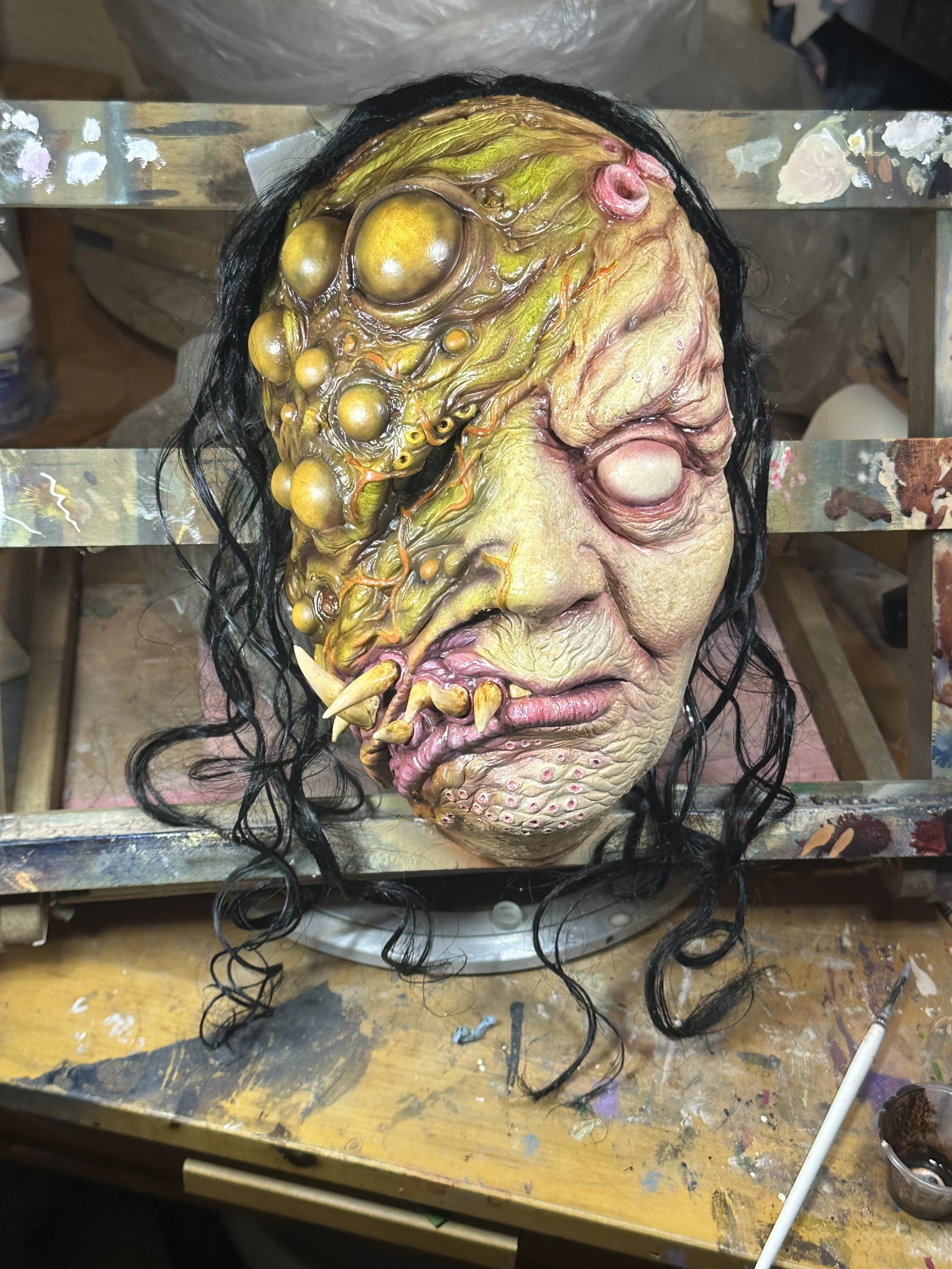 half mask resin cast in easy Flo 60 work in progress. will have eyes very soon